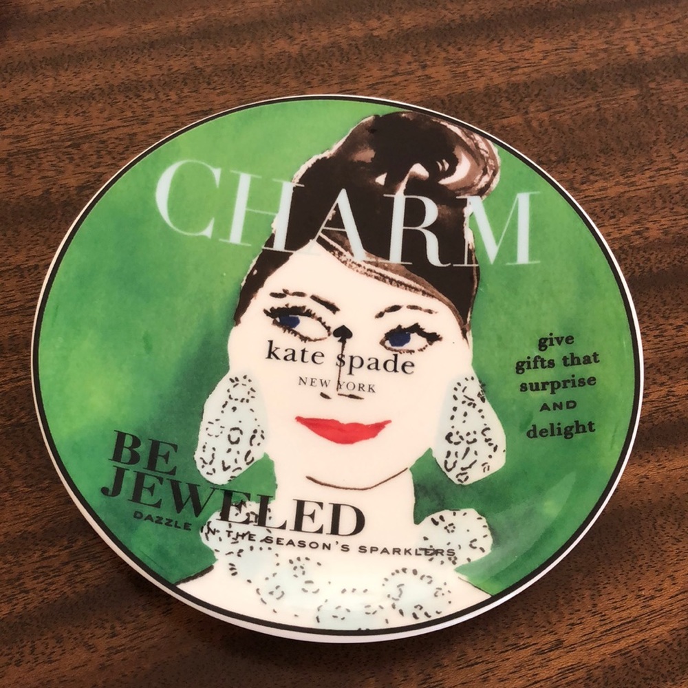 NWT  Kate Spade Make Headlines tidbit charm  Plates by Lenox